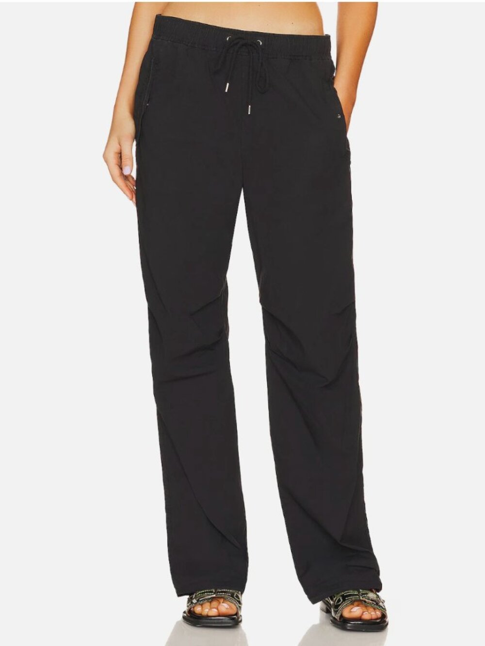 James Perse Stretch Supima Relaxed Flight Pant Black Womens 3 NWT